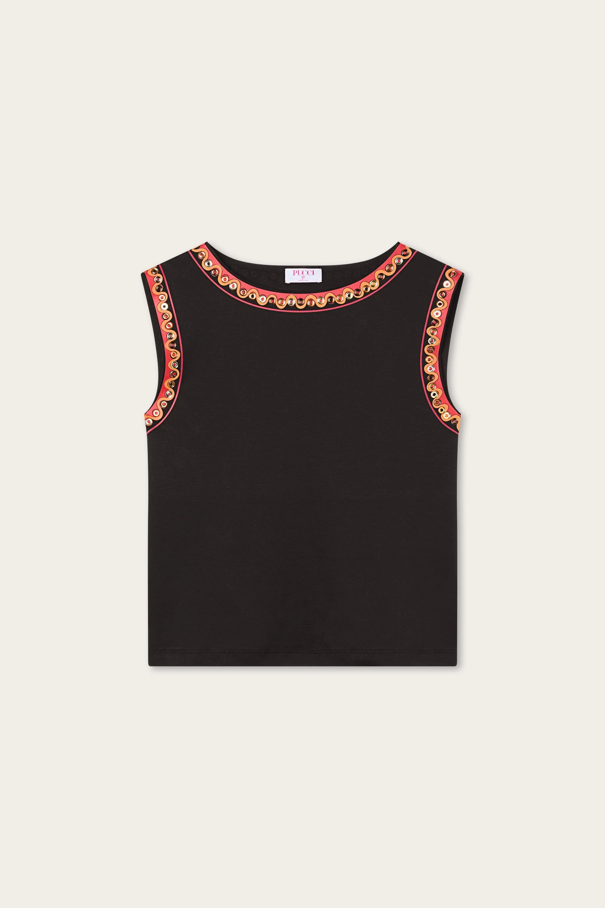 COTTON T-SHIRT WITH PRINTED DETAIL - 1