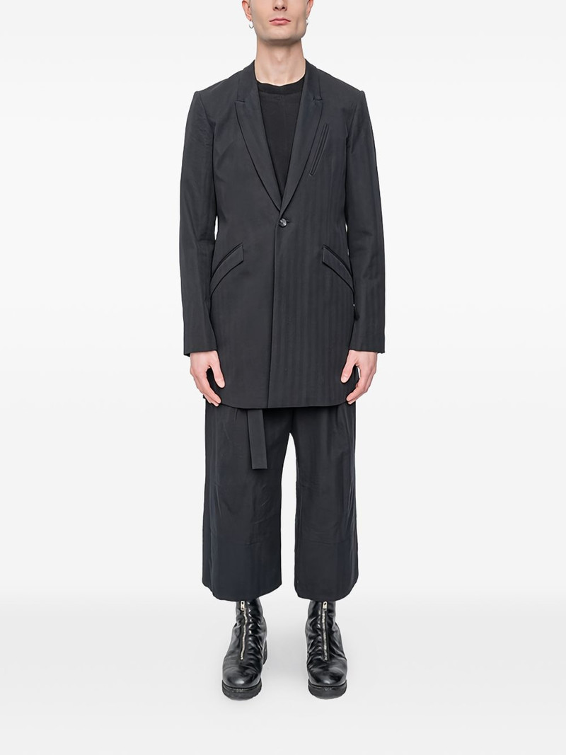 The Viridi-anne frayed button-up blazer outlook