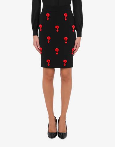 Moschino RED QUESTION MARK CRÊPE SKIRT outlook