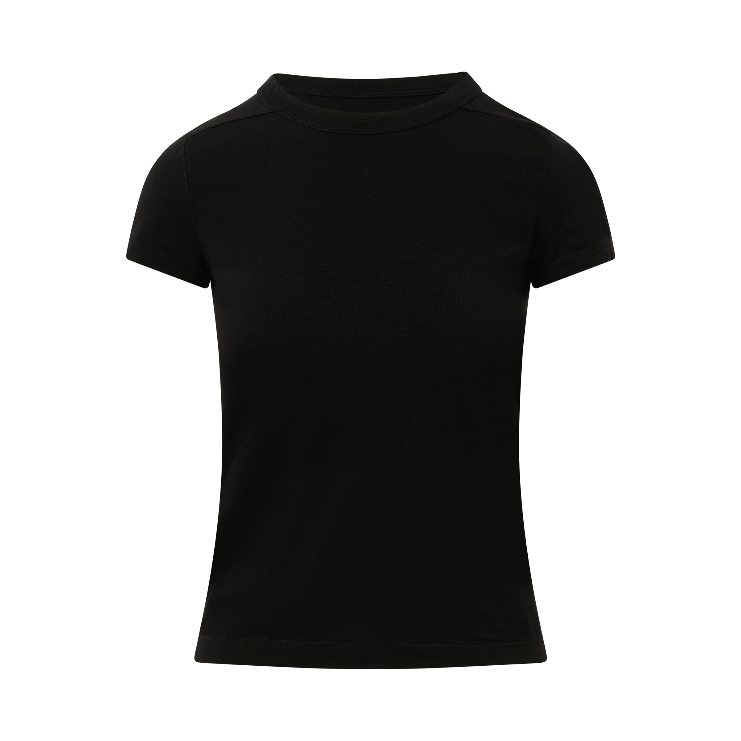 Cotton Jersey Cropped Level T-Shirt in Black - 2