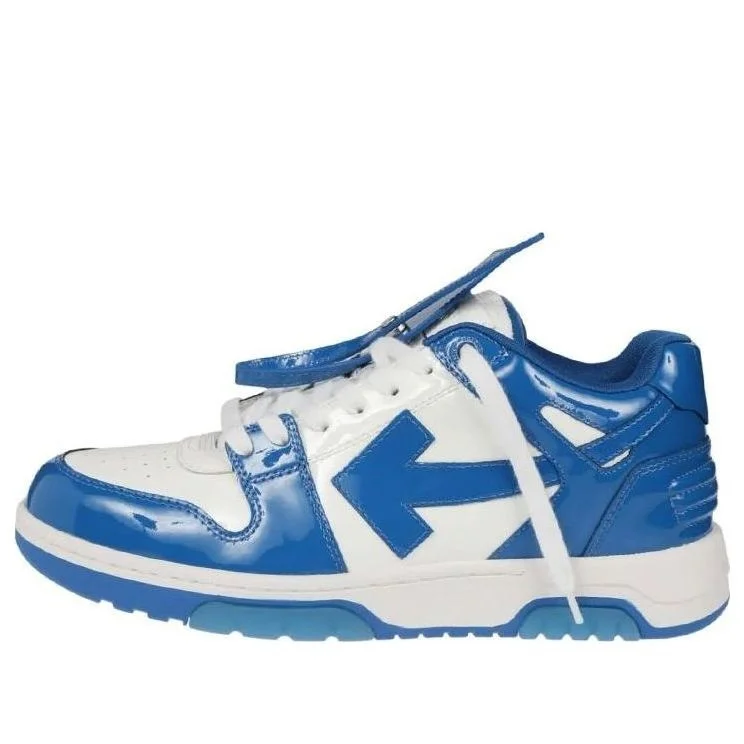 Off-White Out Of Office Low-Top Patent Sneaker 'Blue White' OMIA189F22LEA0060145 - 1