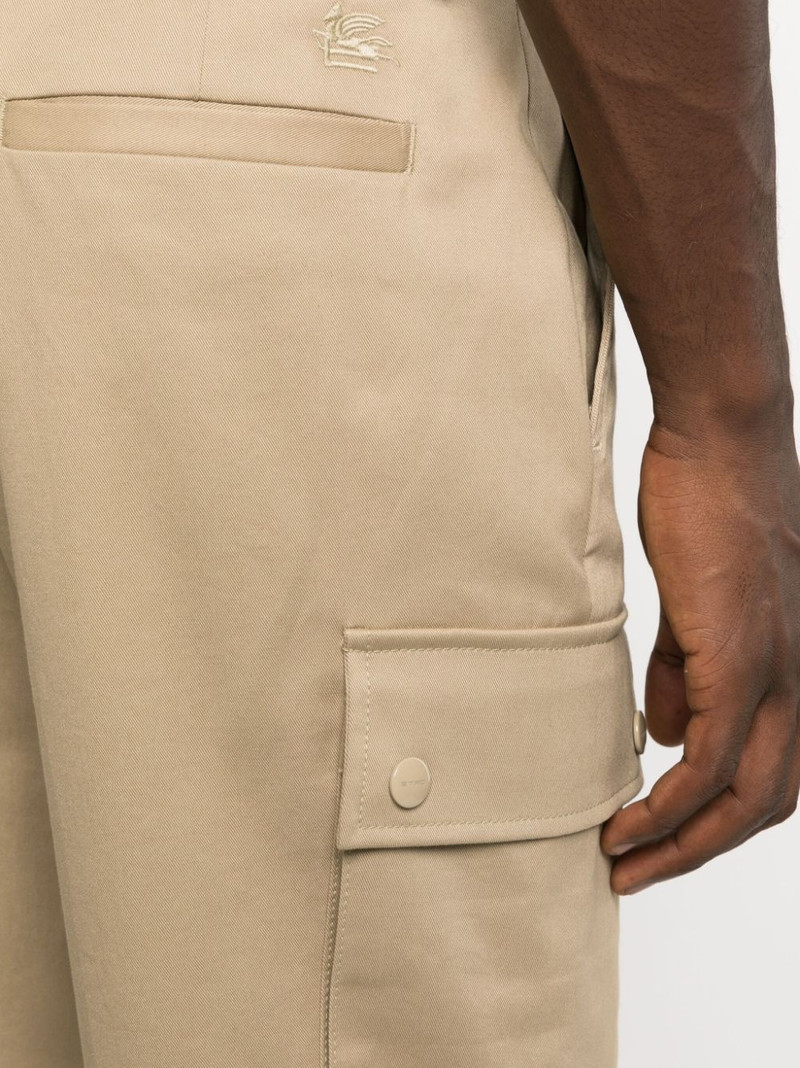 Pegaso-motif cropped cargo trousers 5