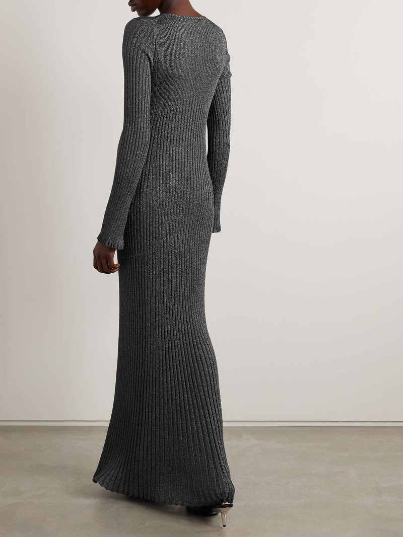 Joni metallic ribbed-knit maxi dress 3