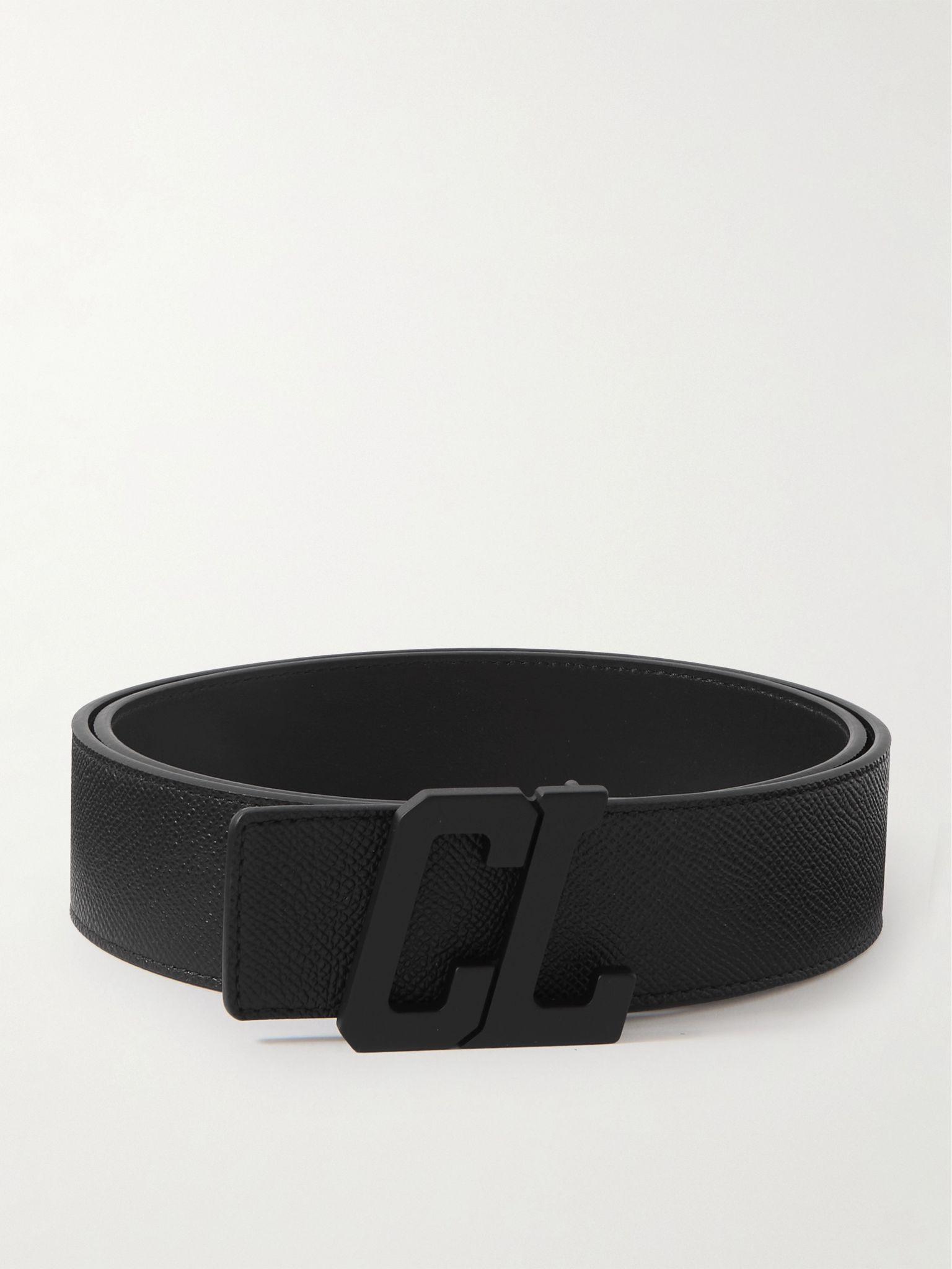 Happy Rui 4.5cm Full-Grain Leather Belt Black - 1
