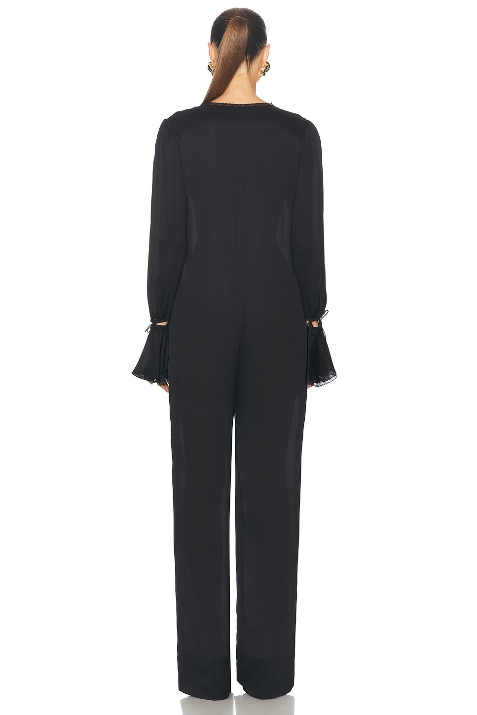 Tie Front Long Jumpsuit - 3