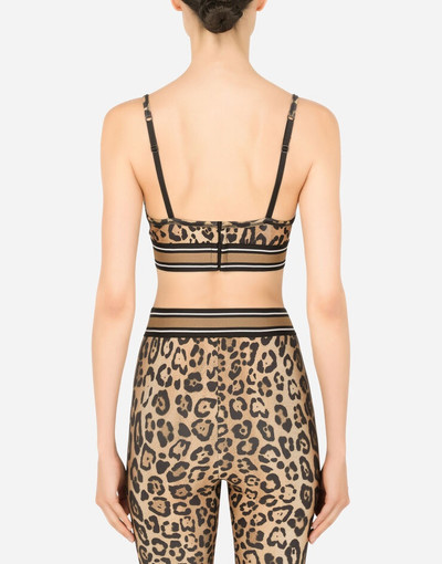 Dolce & Gabbana Leopard-print spandex/jersey bralet outlook