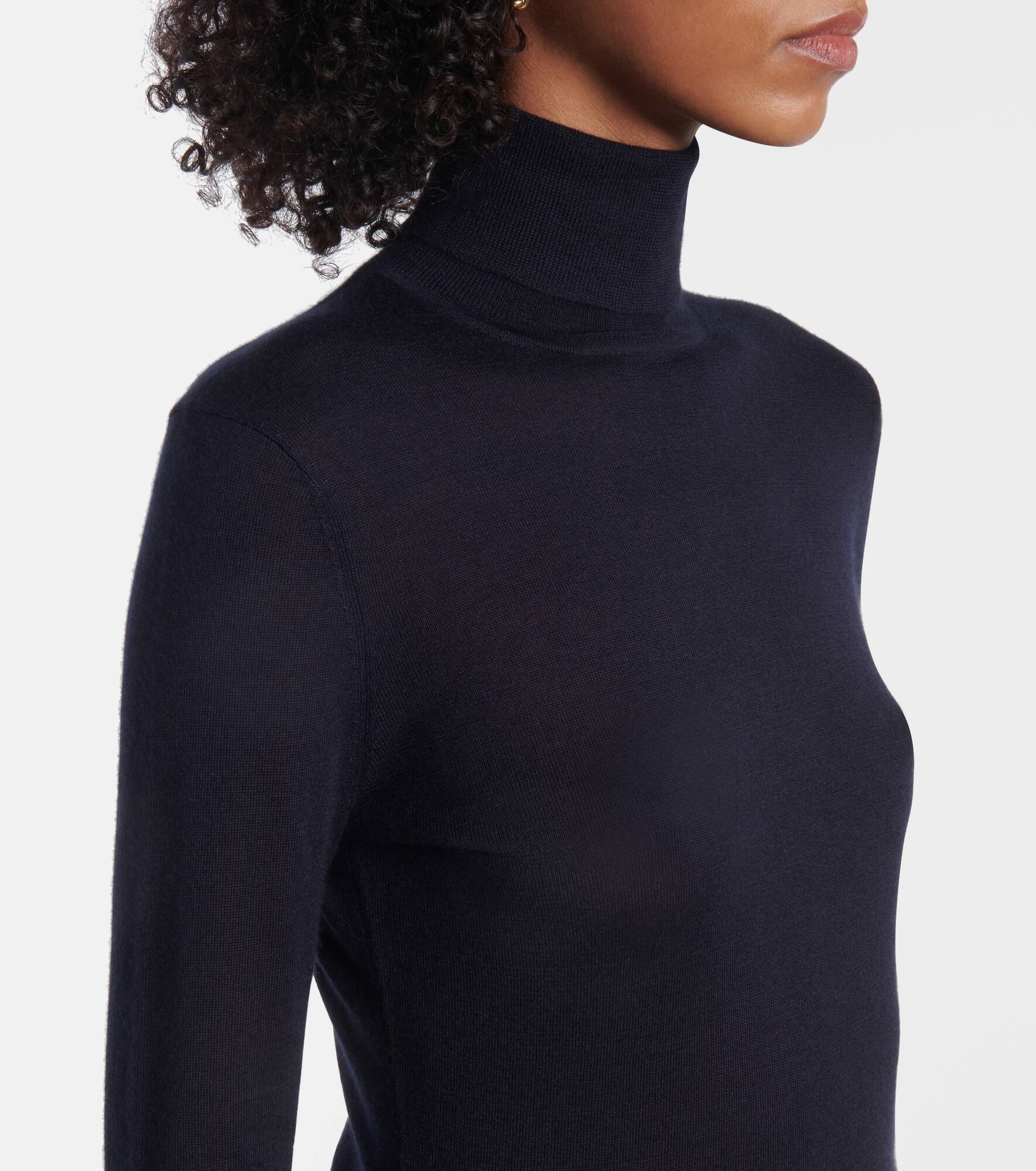 Costa cashmere and silk turtleneck top - 4