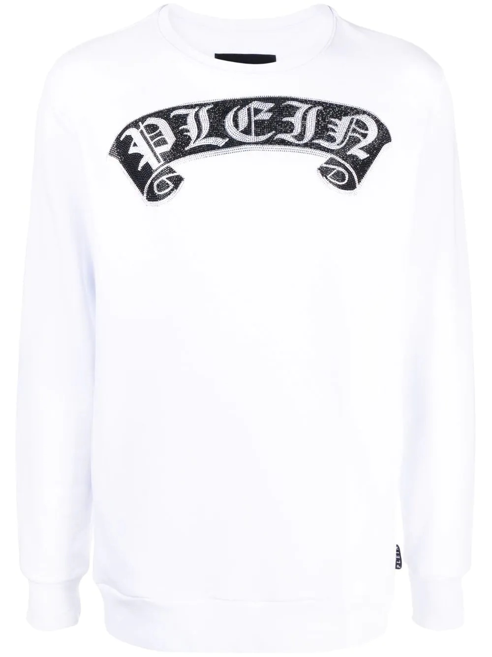 Gothic Plein crystal-logo sweatshirt - 1