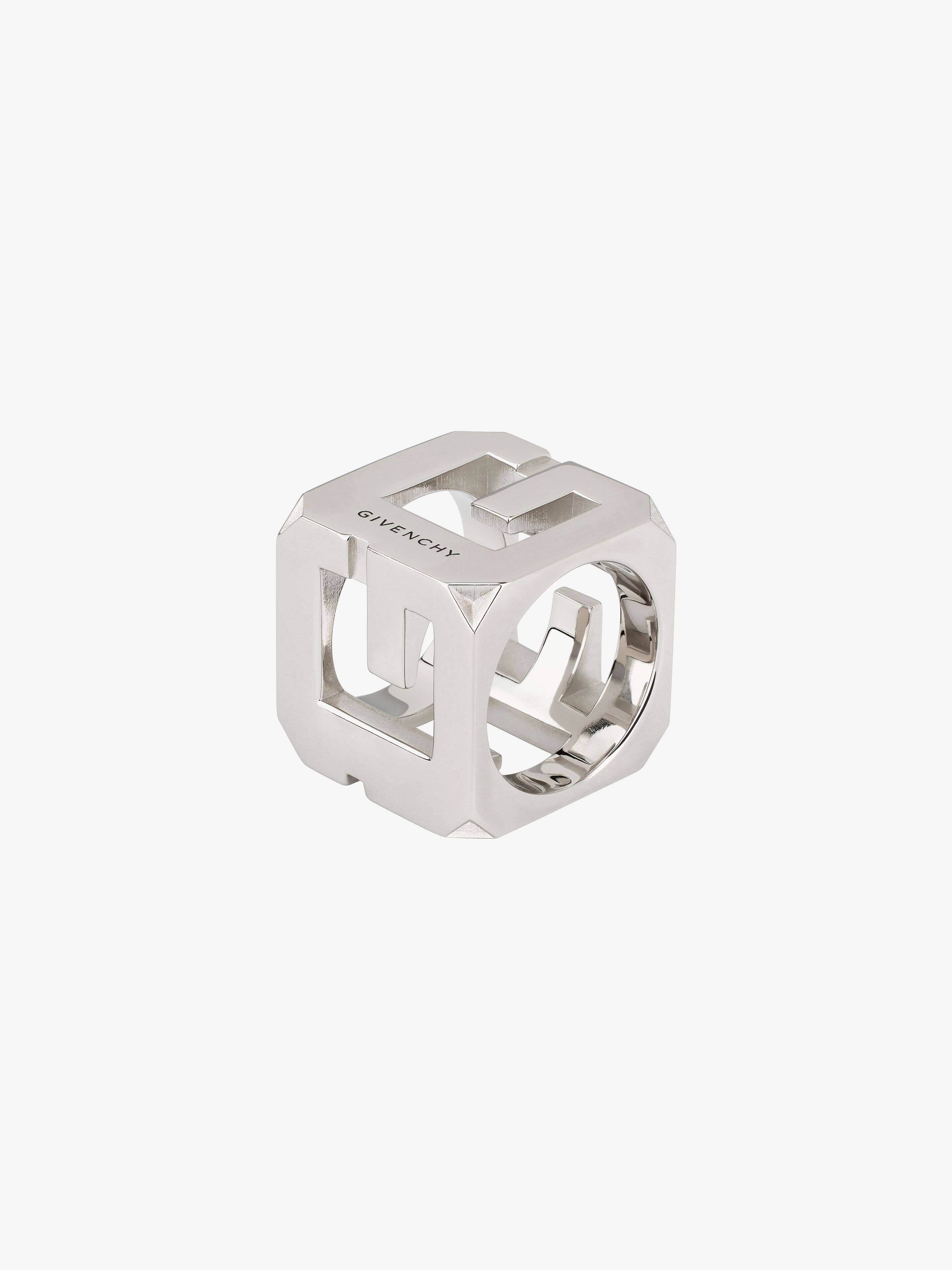 G CUBE RING IN METAL - 4