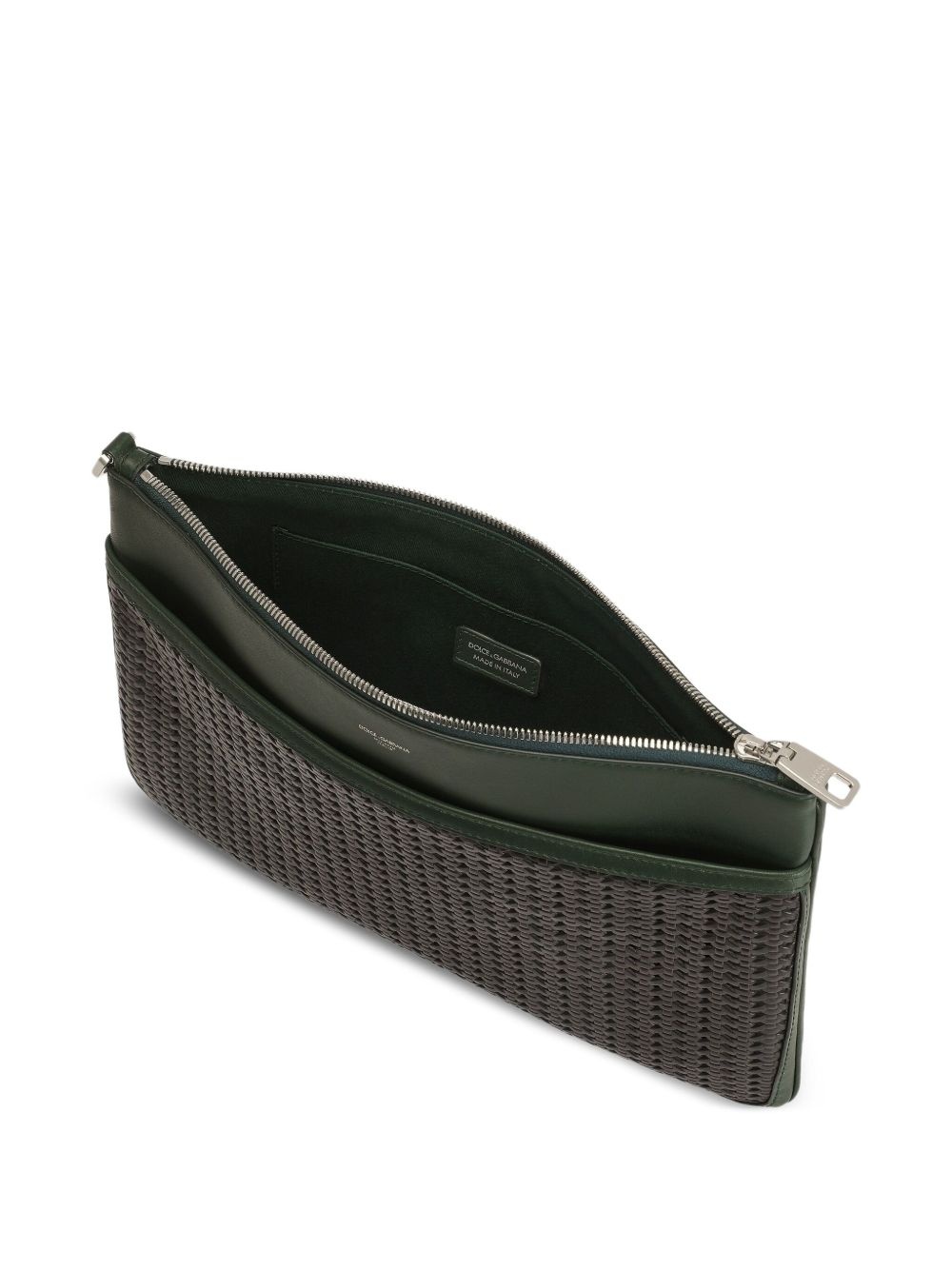Plongé woven clutch bag - 4