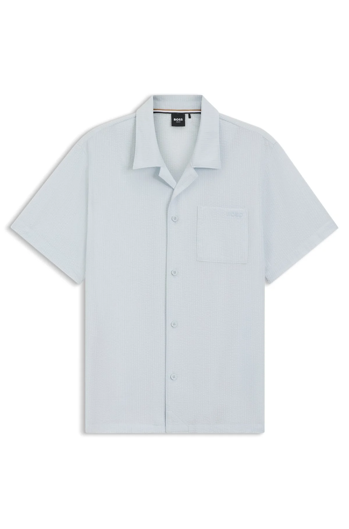 REGULAR-FIT SHIRT IN SEERSUCKER FABRIC - 1