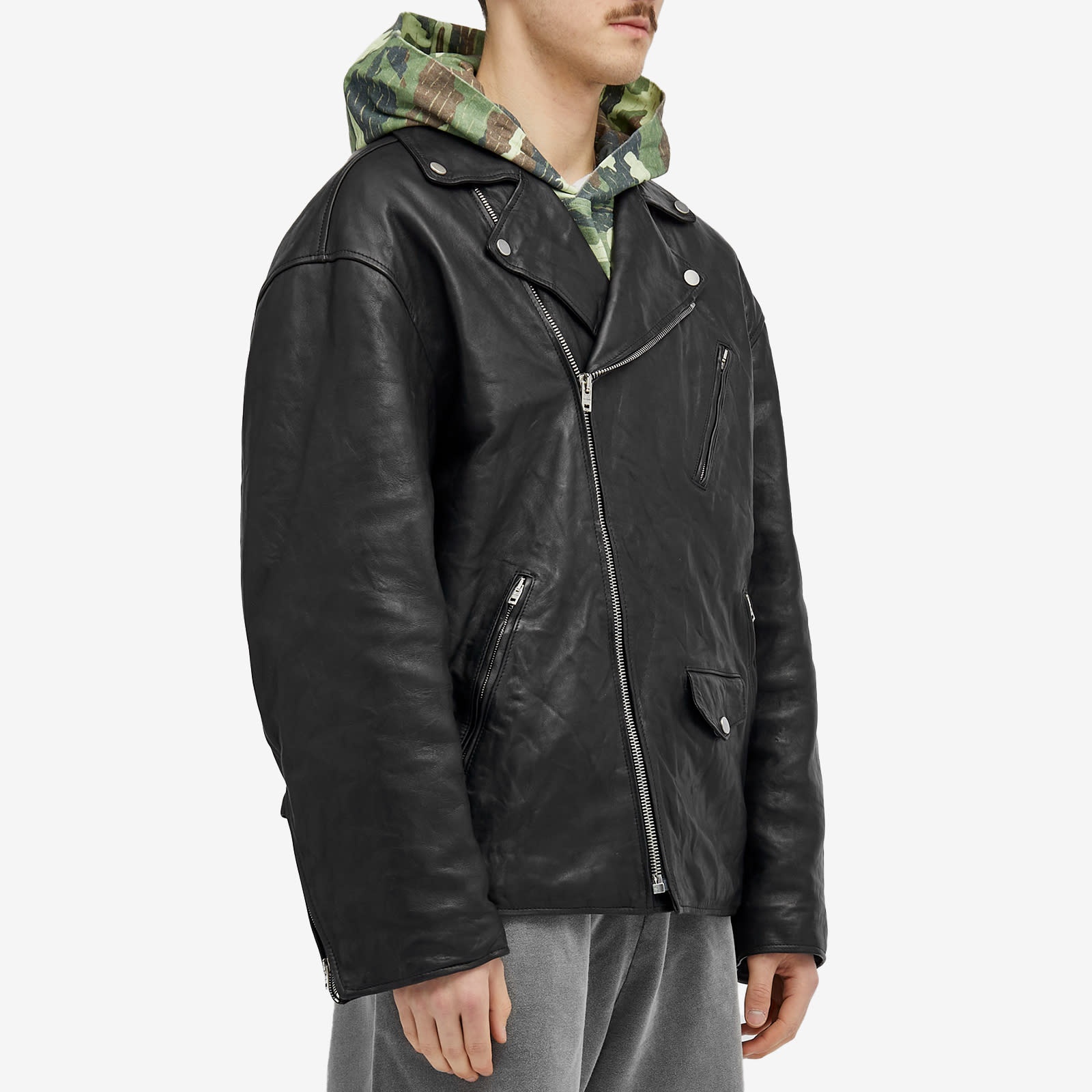 Acne Studios Liker Distressed Nappa Leather Jacket - 2