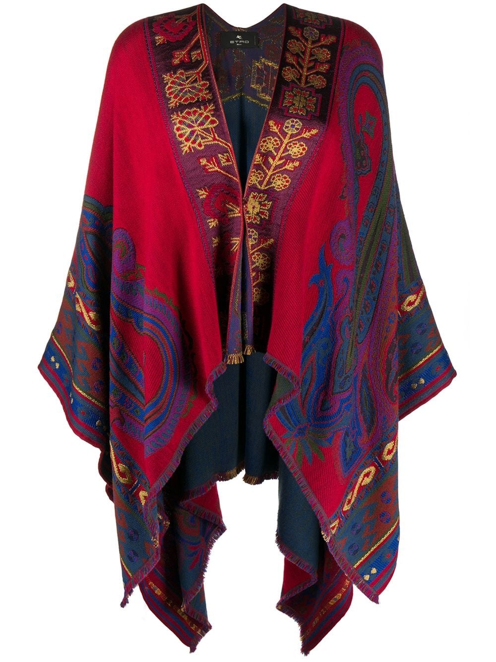 jacquard print cape - 1