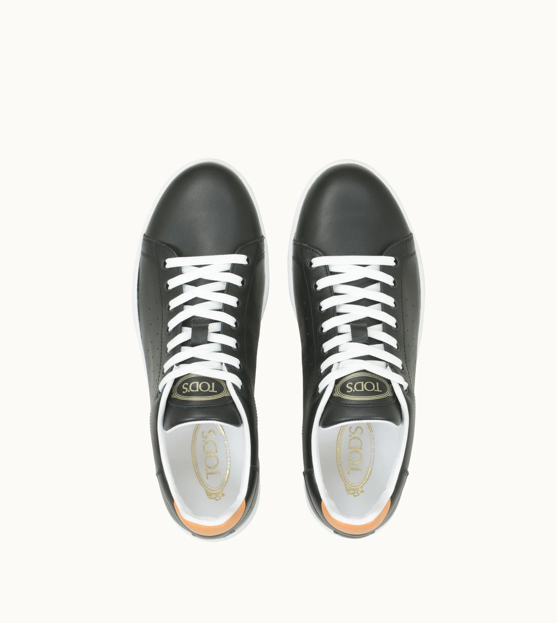 TOD'S TABS SNEAKERS IN LEATHER - BLACK - 2