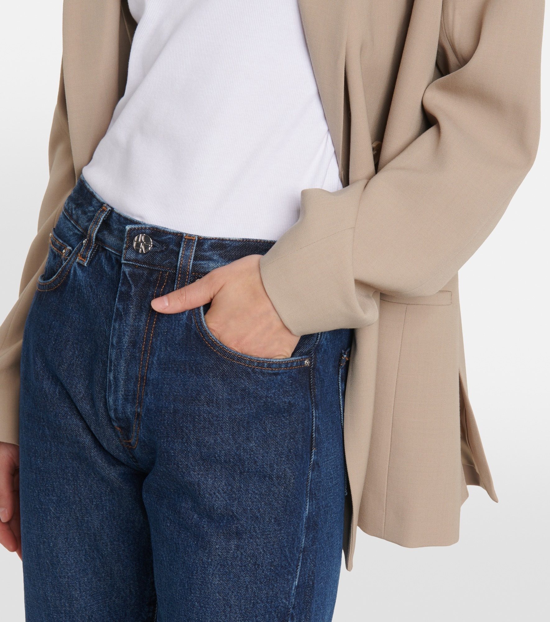 Twisted Seam mid-rise straight jeans - 4