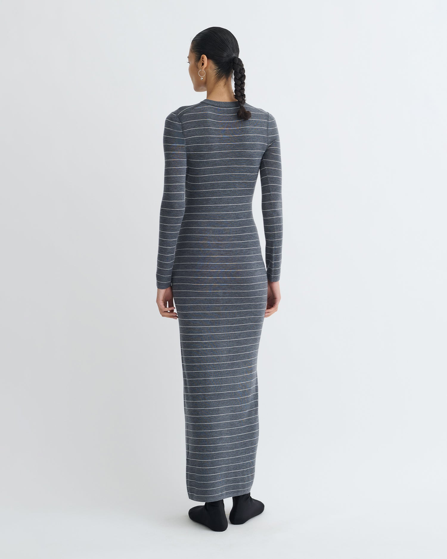 Striped Terry Merino Maxi Dress - 2