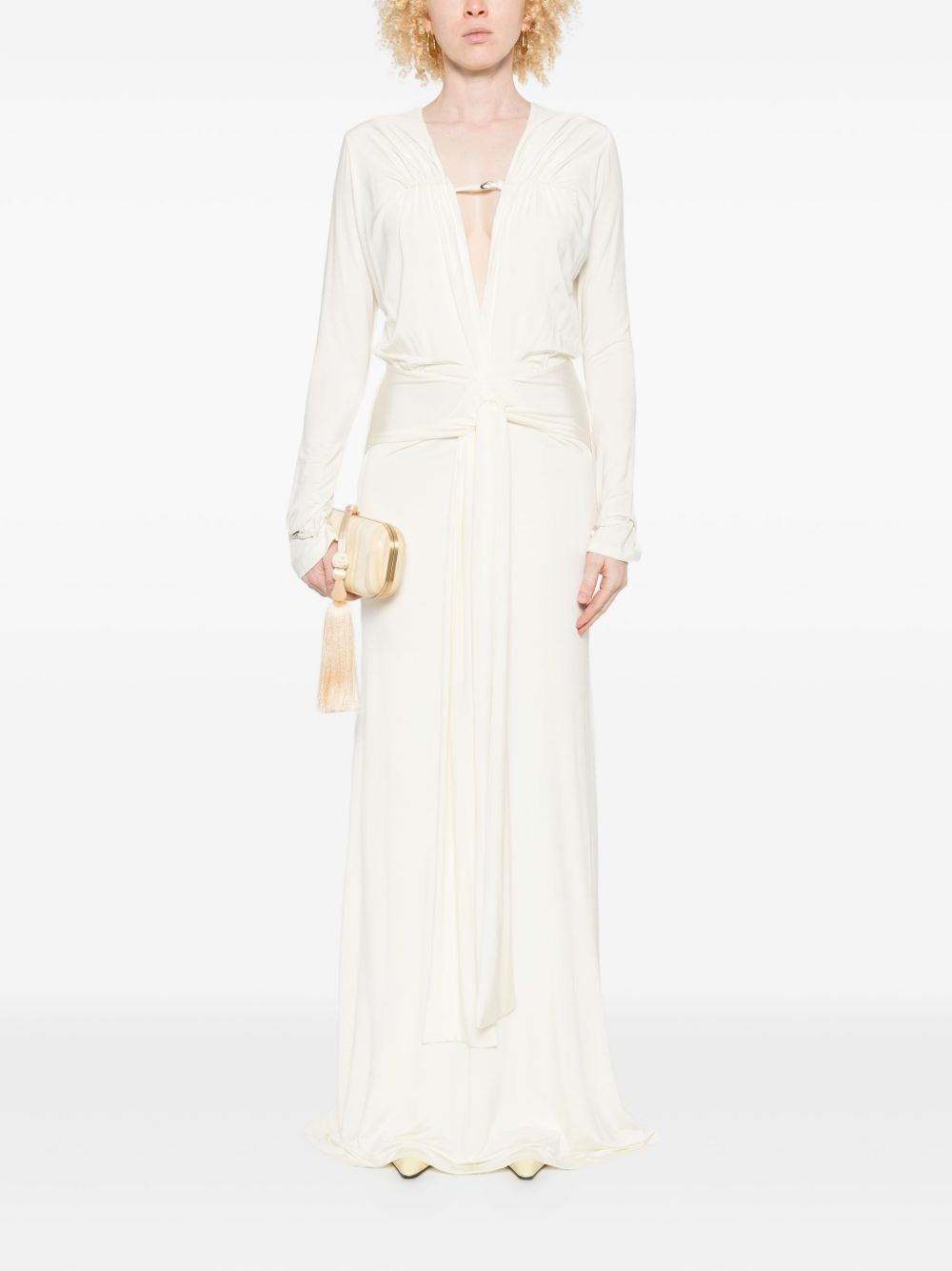 Filomena long-sleeve wrap dress - 2