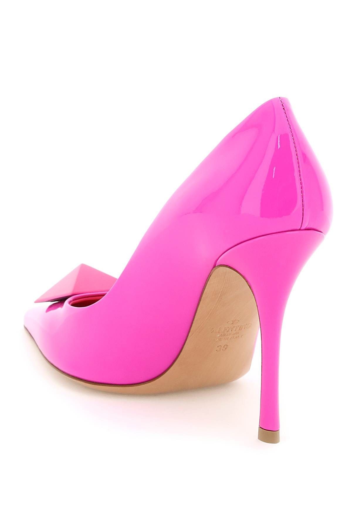 'PINK PP' PATENT LEATHER ONE STUD PUMPS VALENTINO GARAVANI - 2