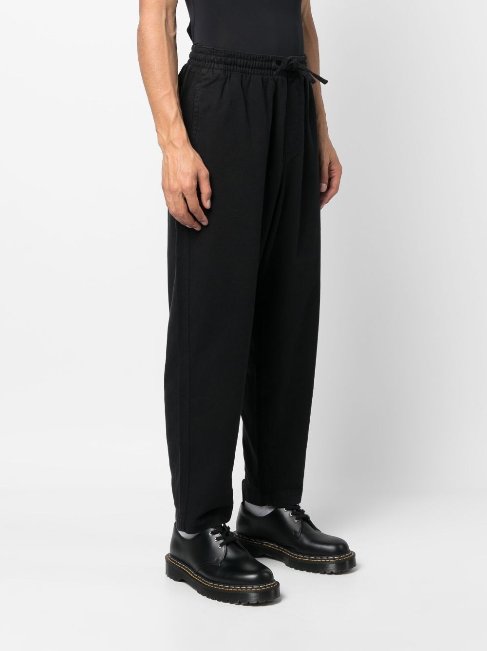 drawstring-fastening waist trousers - 3