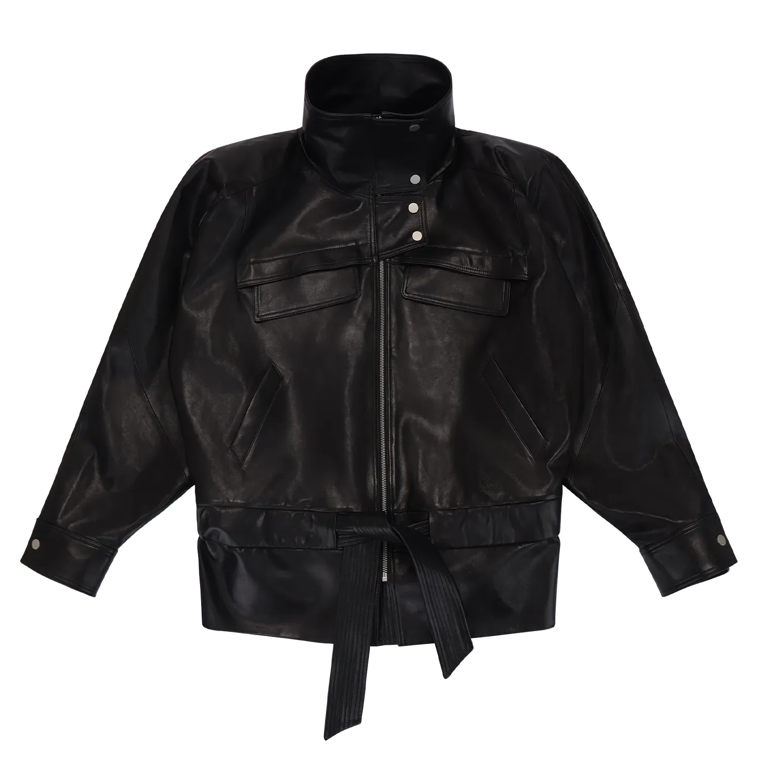 SOL JACKET BLACK LEATHER - 1