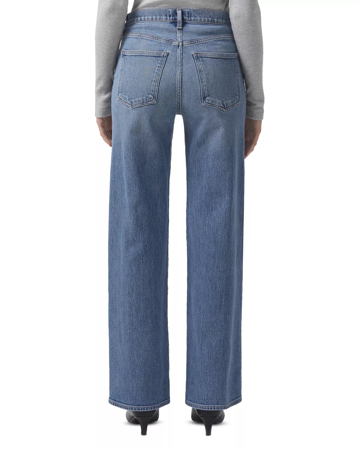 Harper Mid Rise Wide Leg Jeans in Flash - 3