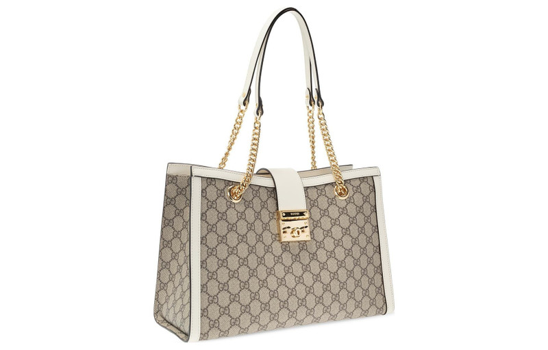 GUCCI (WMNS) Gucci Padlock Middle-Sized BackBag White/Brown 479197-KHNKG-9761 outlook