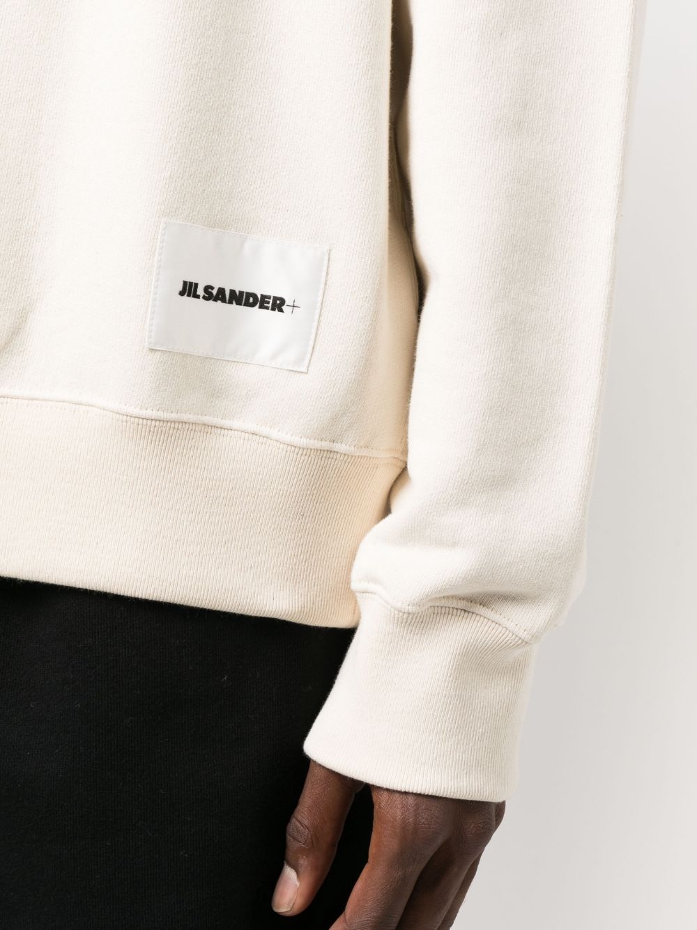 logo-patch cotton sweatshirt - 5