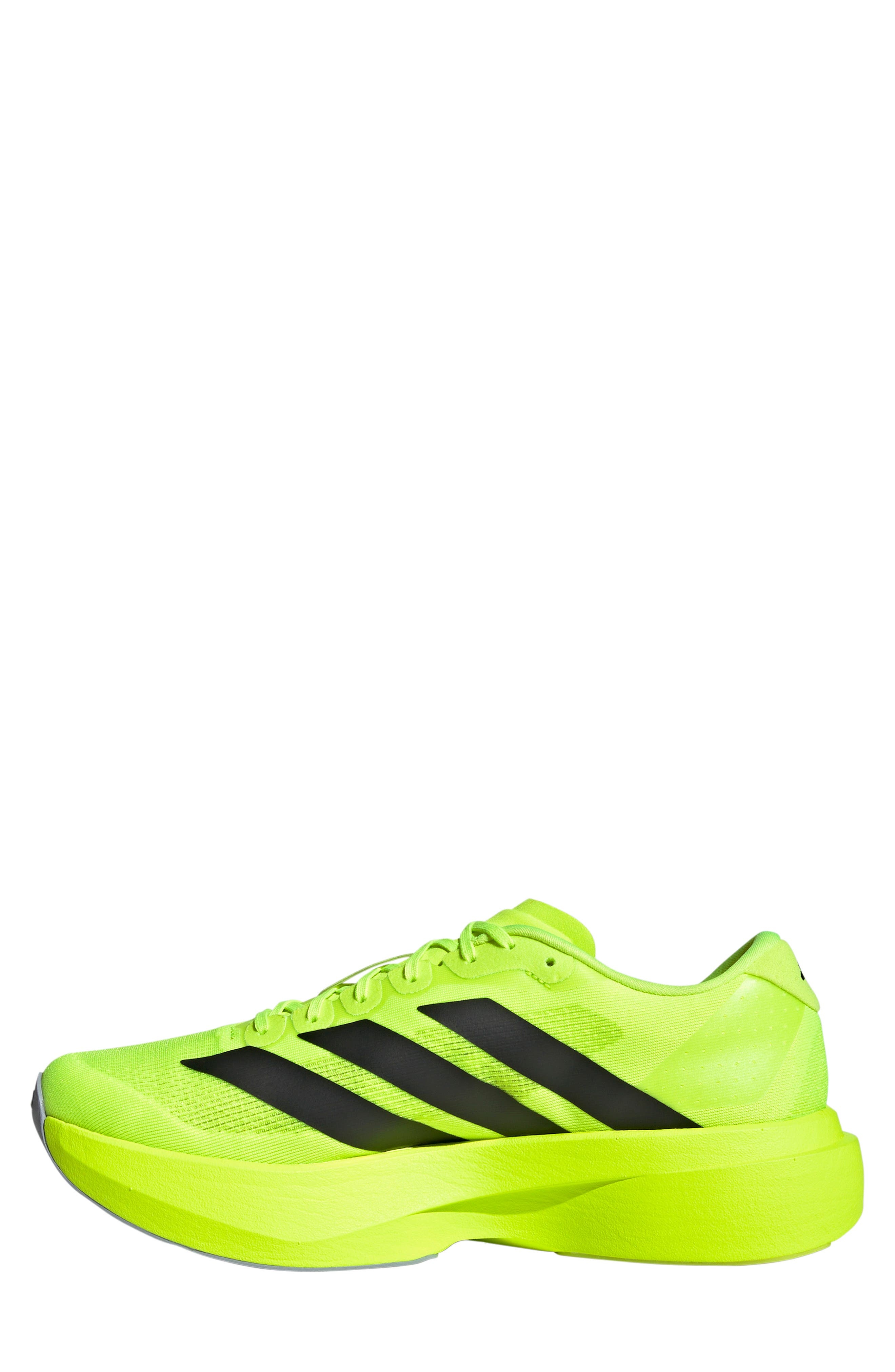 adidas Gender Inclusive Adizero Evo SL Running Shoe in Lemon/Black/Matte Silver at Nordstrom - 6