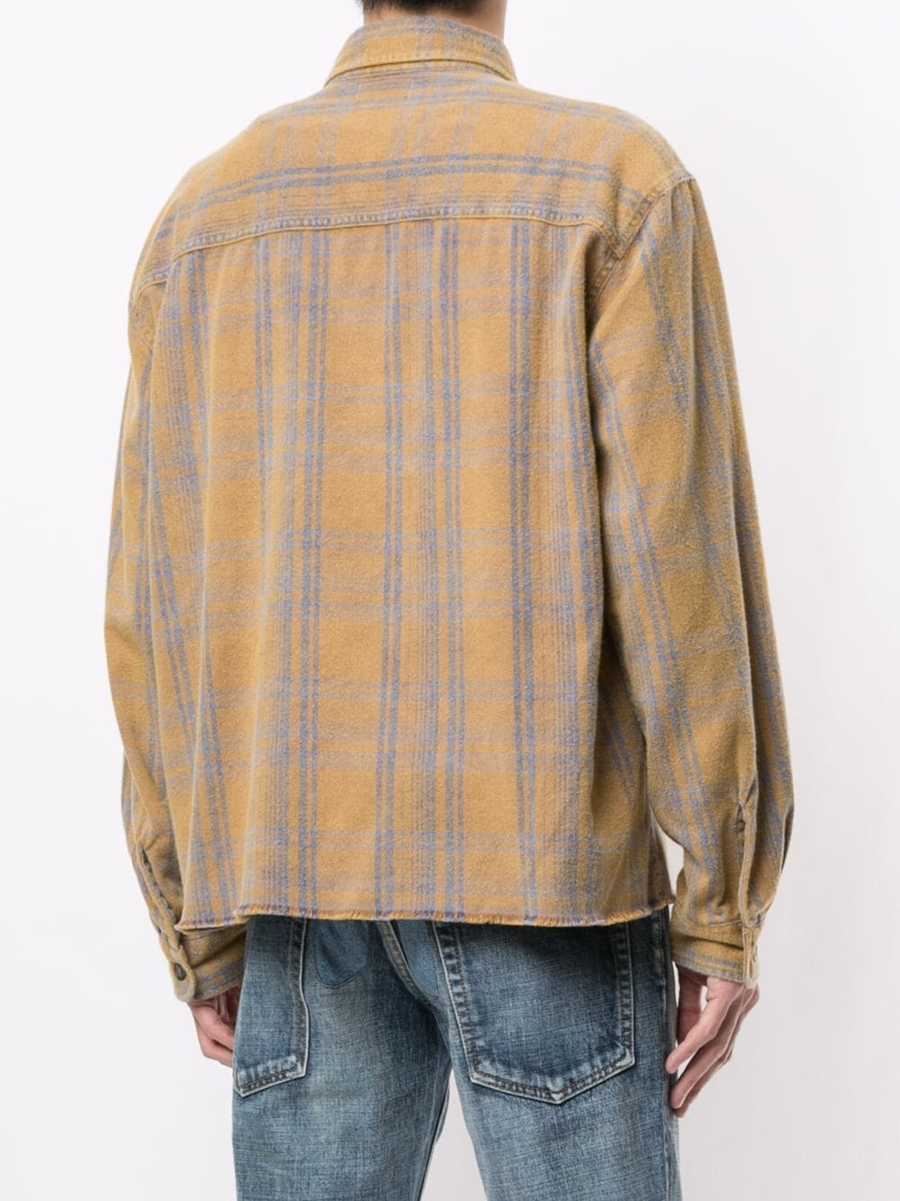 faded check shirt - 4