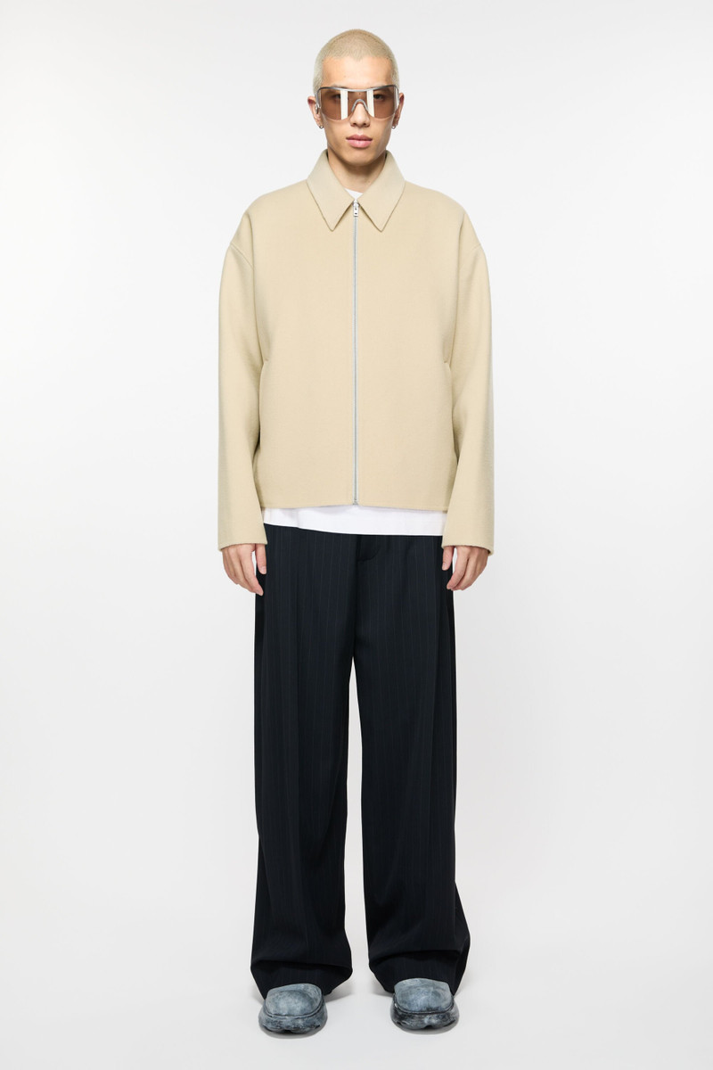 Acne Studios Wool zipper jacket - Oat beige outlook