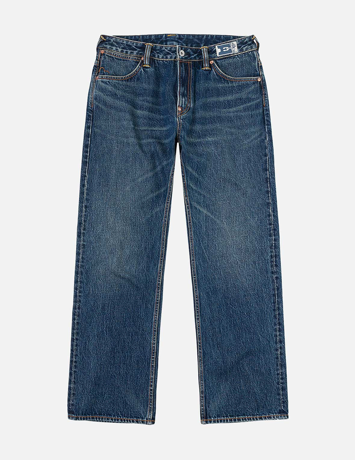 Distressed Seagull Print Regular Fit Denim Jeans - 6