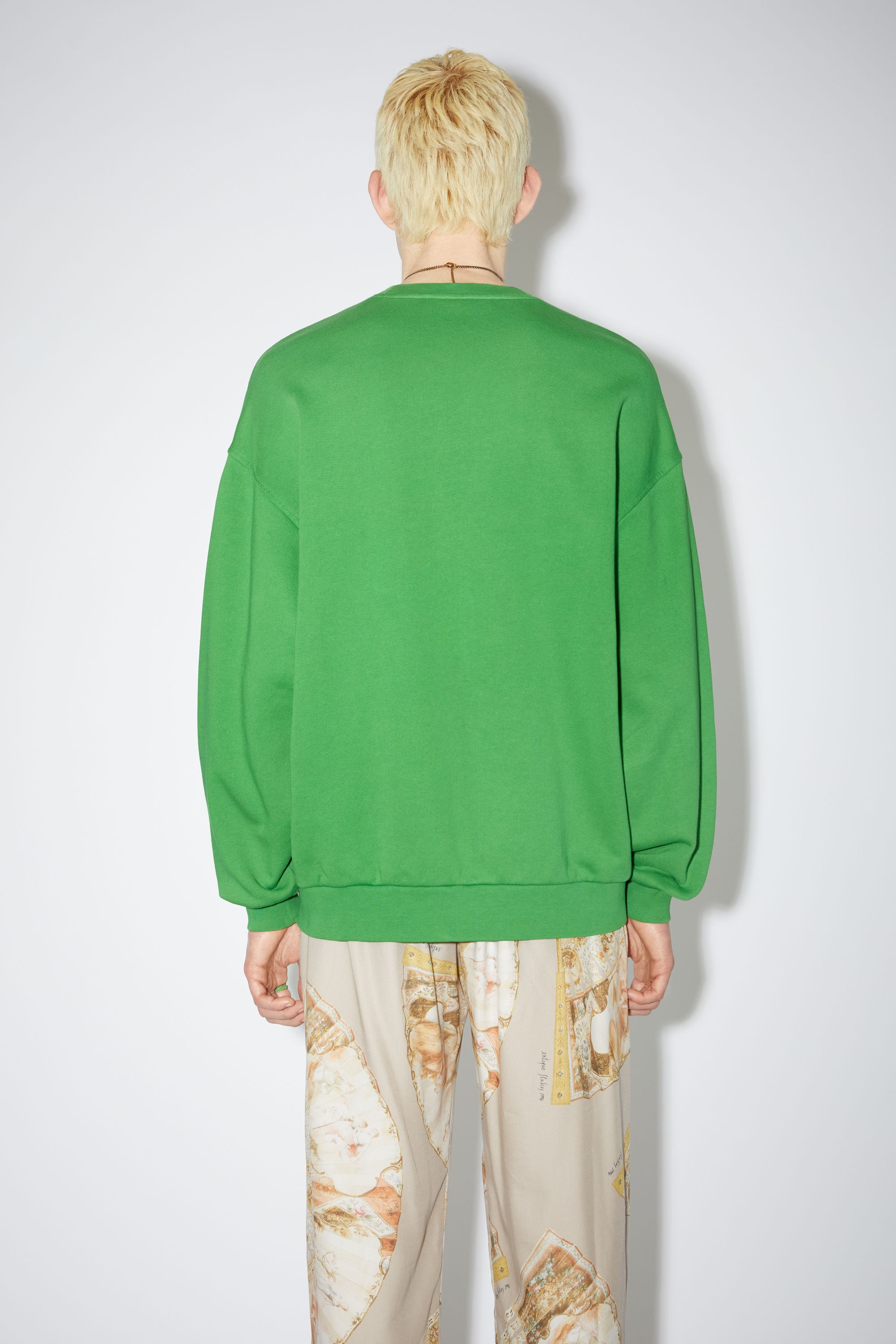 Crew neck bubble logo sweater - Electric Green - 3