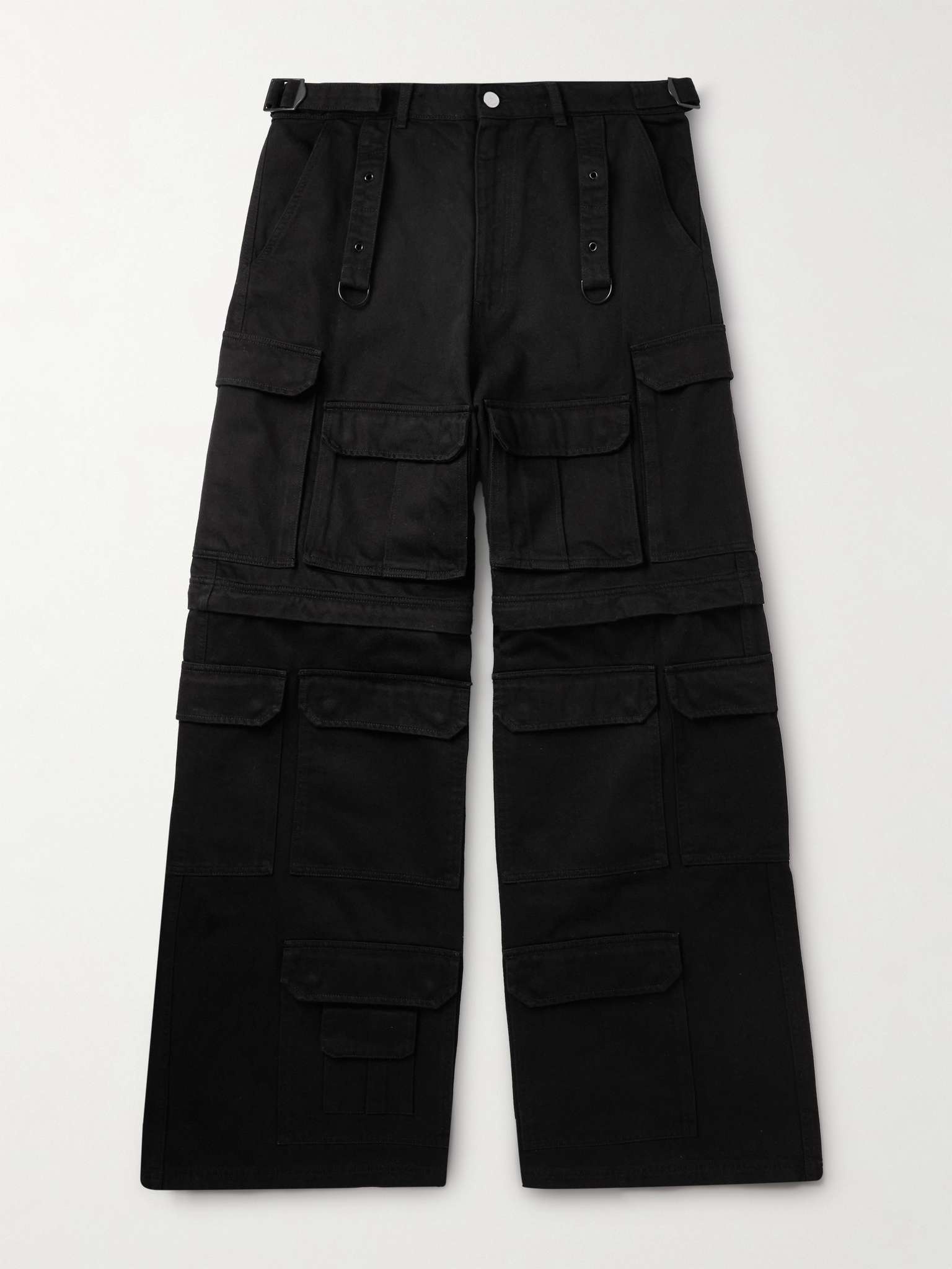 Straight-Leg Cotton-Twill Cargo Trousers - 1
