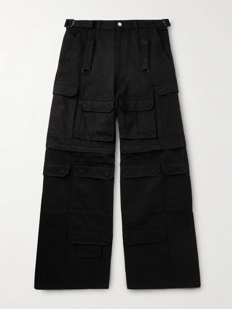 Straight-Leg Cotton-Twill Cargo Trousers 1