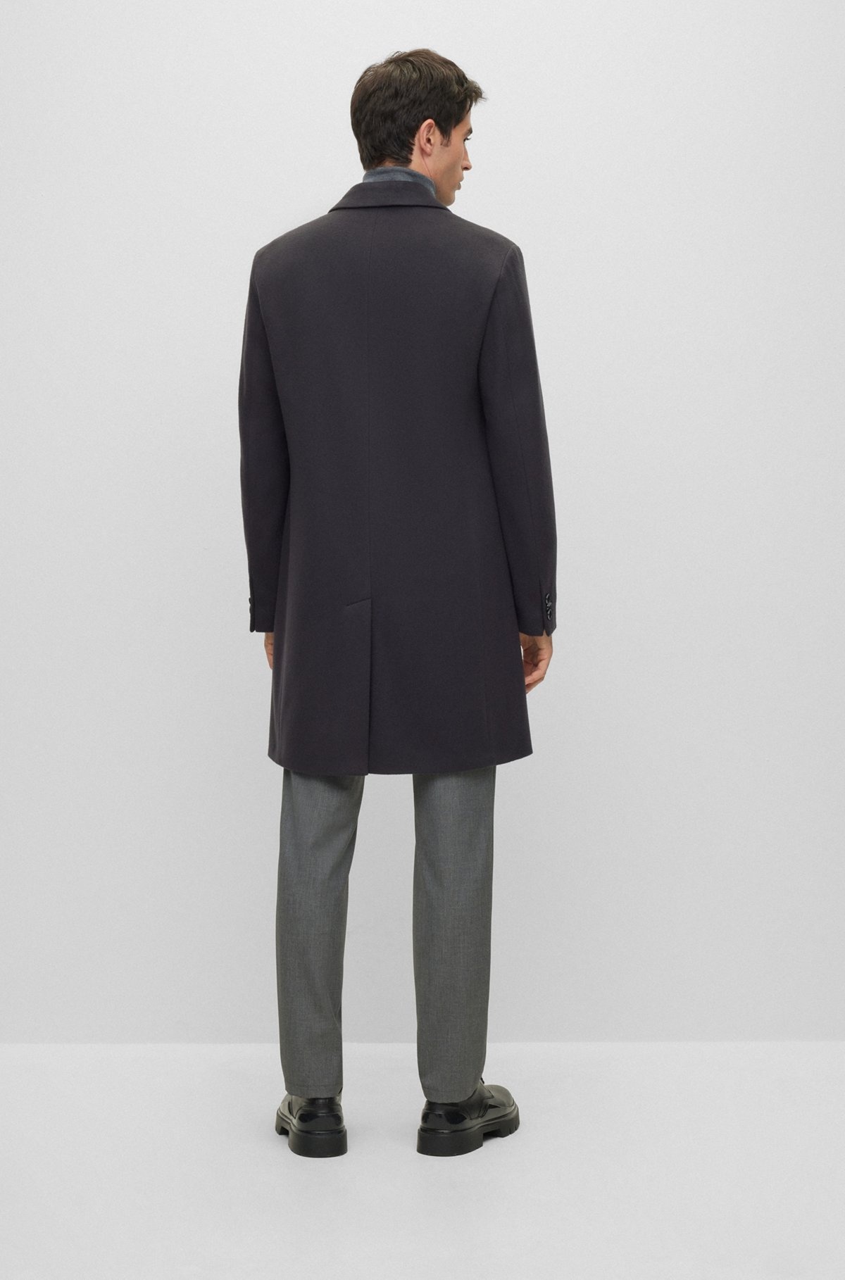 WOOL-BLEND COAT WITH FULL LINING - 5