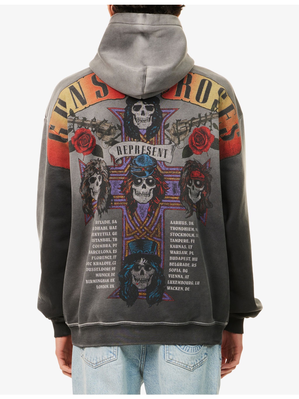 Represent x Guns N' Roses Exclusive Tour Printed Cotton-Jersey Hoody - 4