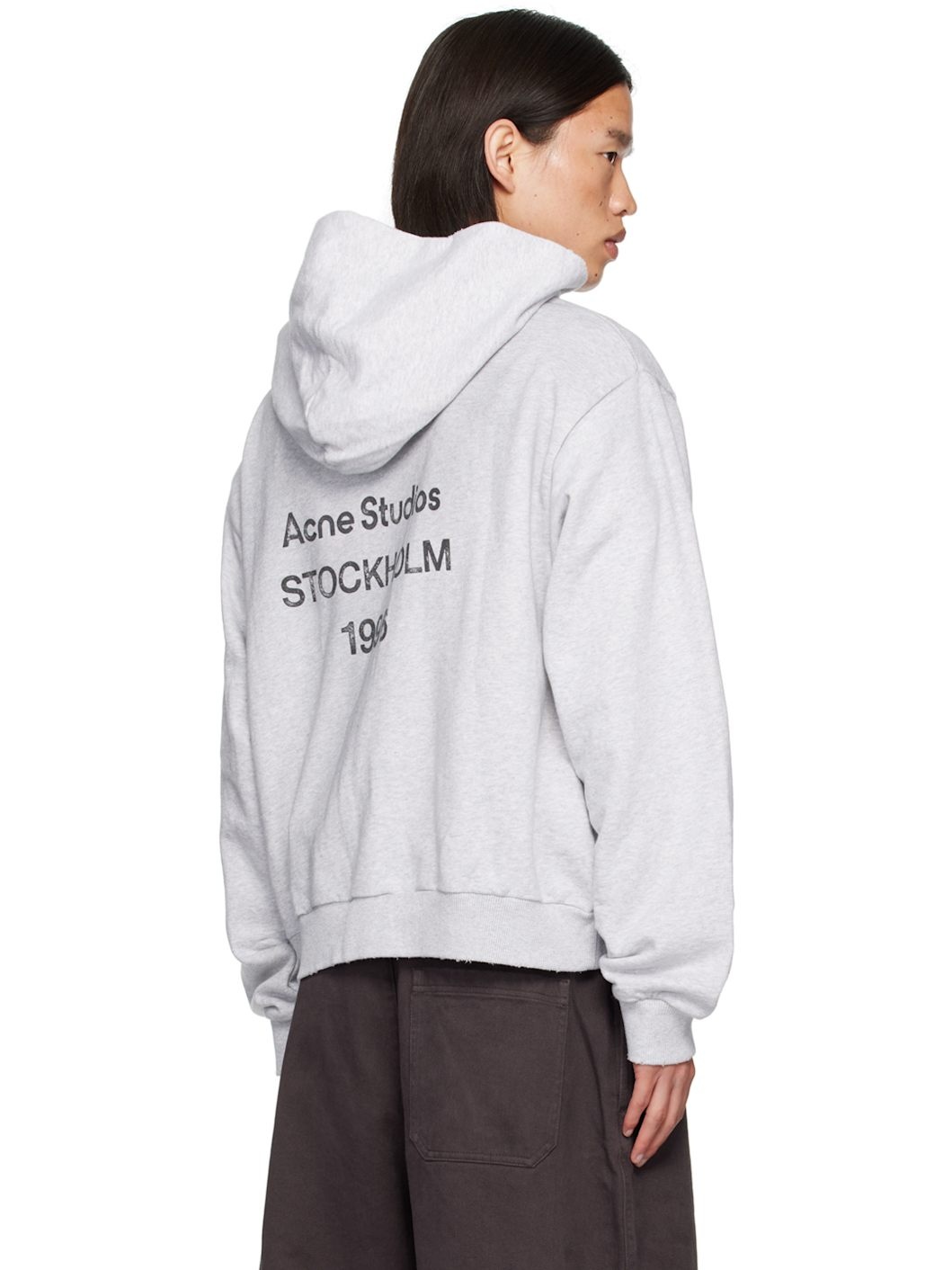 Gray Printed Logo Hoodie - 3