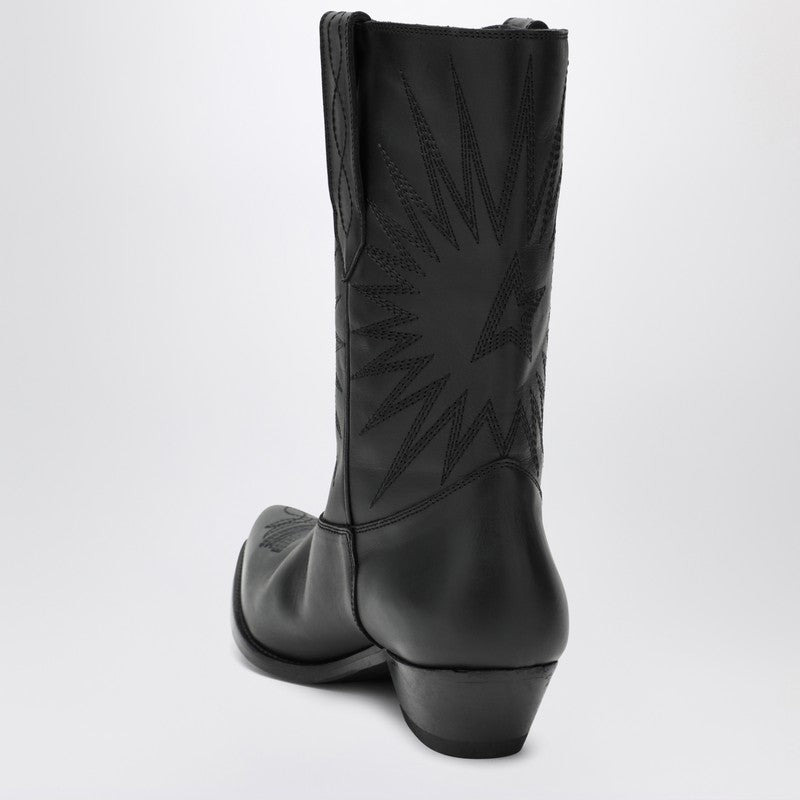 Golden Goose Wish Star Low Black Leather Boots Men - 2