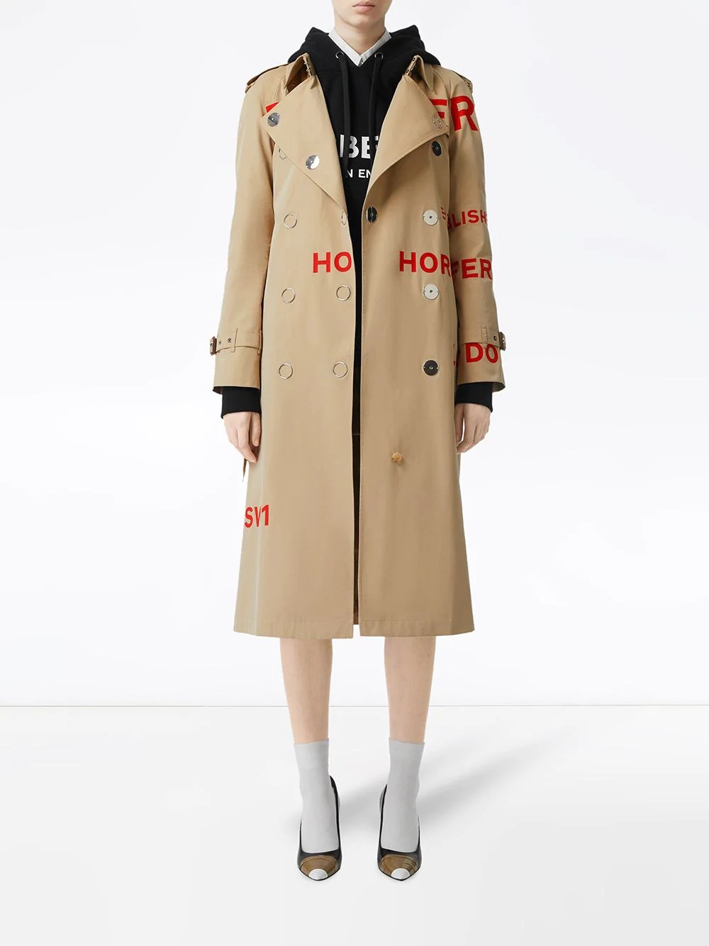 Horseferry print trench coat - 3