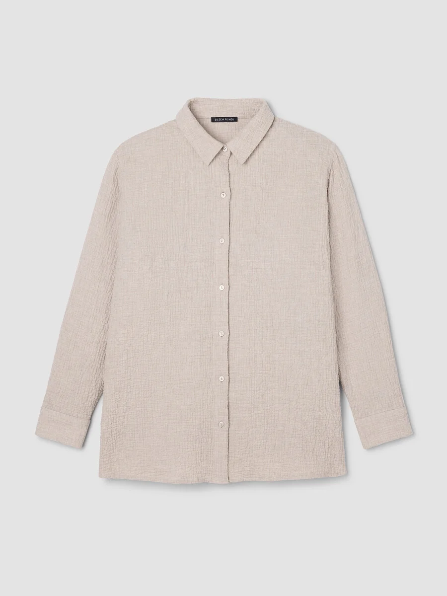 Organic Cotton Doubleweave Classic Collar Shirt - 1