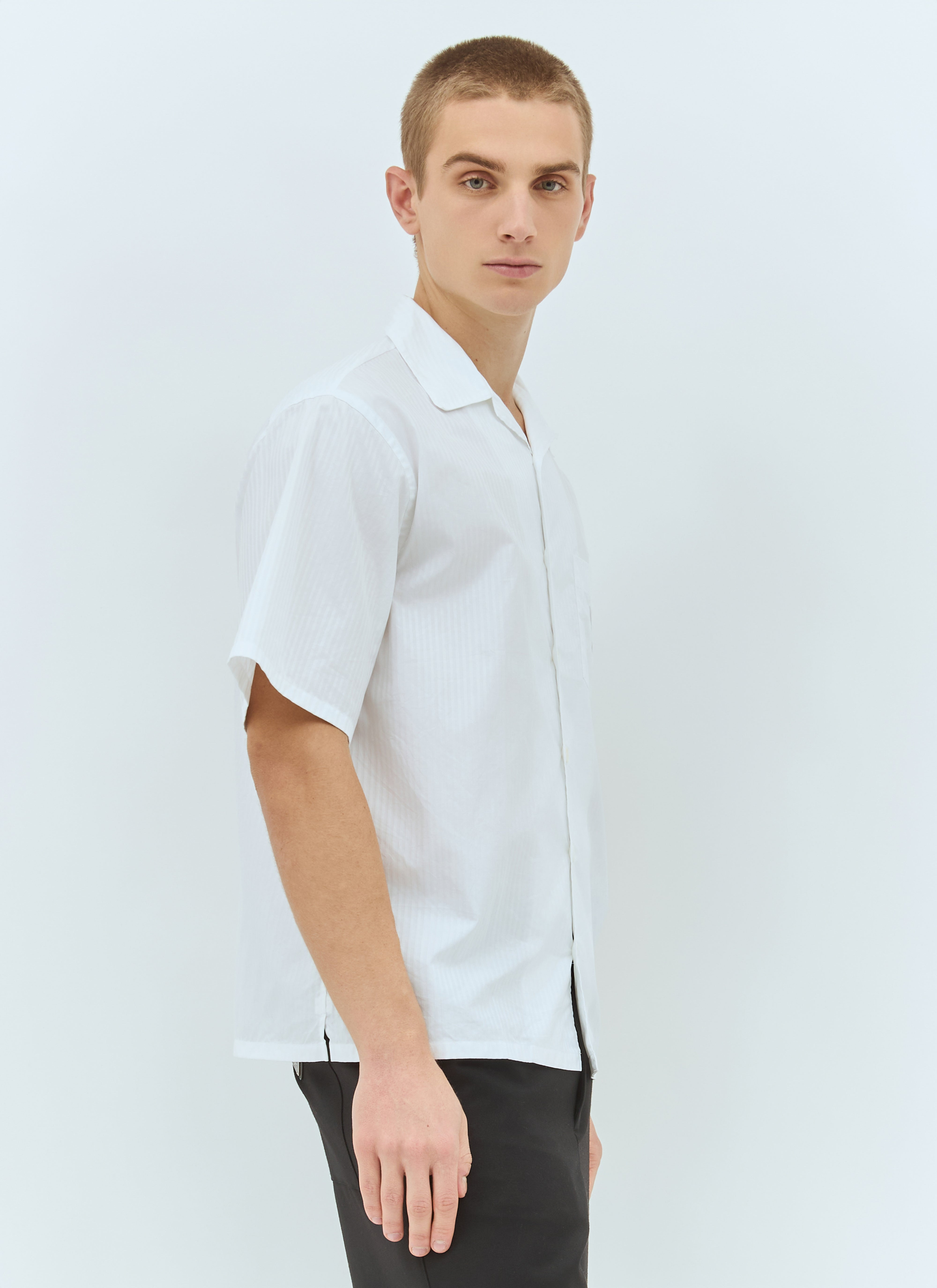 Prada Men Striped Short-Sleeve Shirt - 4