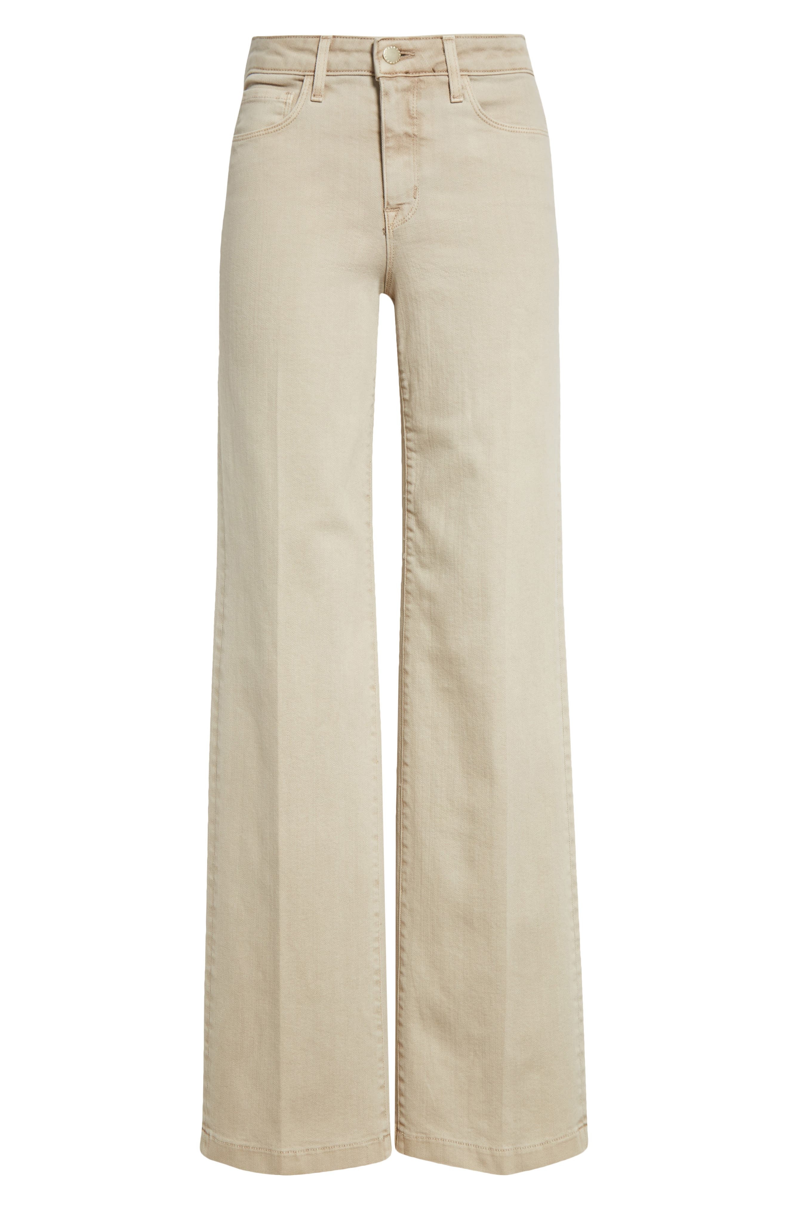 L'AGENCE Scottie Wide Leg Jeans in Biscuit at Nordstrom - 6