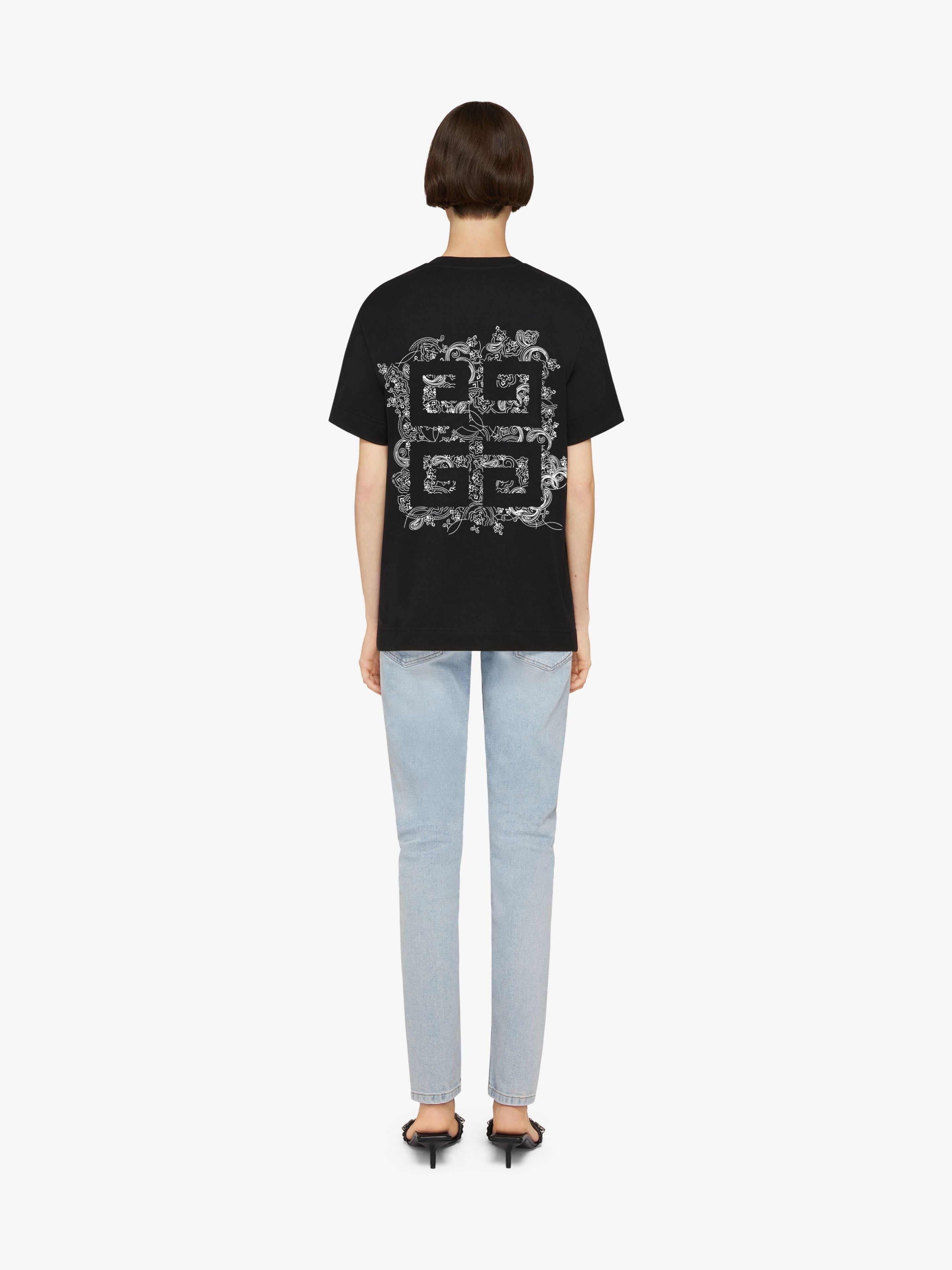 Givenchy T-SHIRT IN 4G GIVENCHY EMBROIDERED JERSEY | REVERSIBLE Givenchy T-SHIRT IN 4G GIVENCHY EMBROIDERED JERSEY | REVERSIBLE