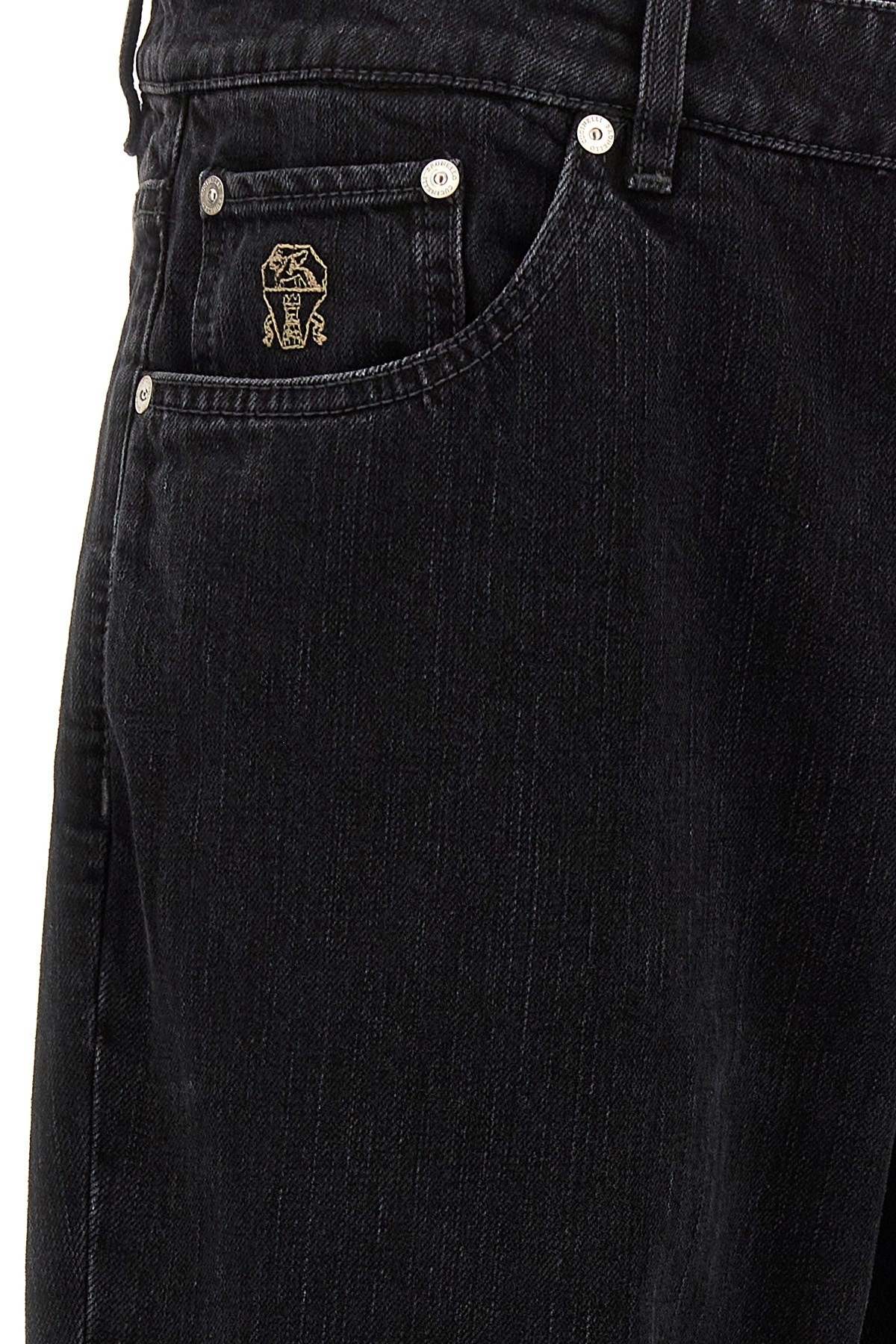 Logo embroidery jeans - 5