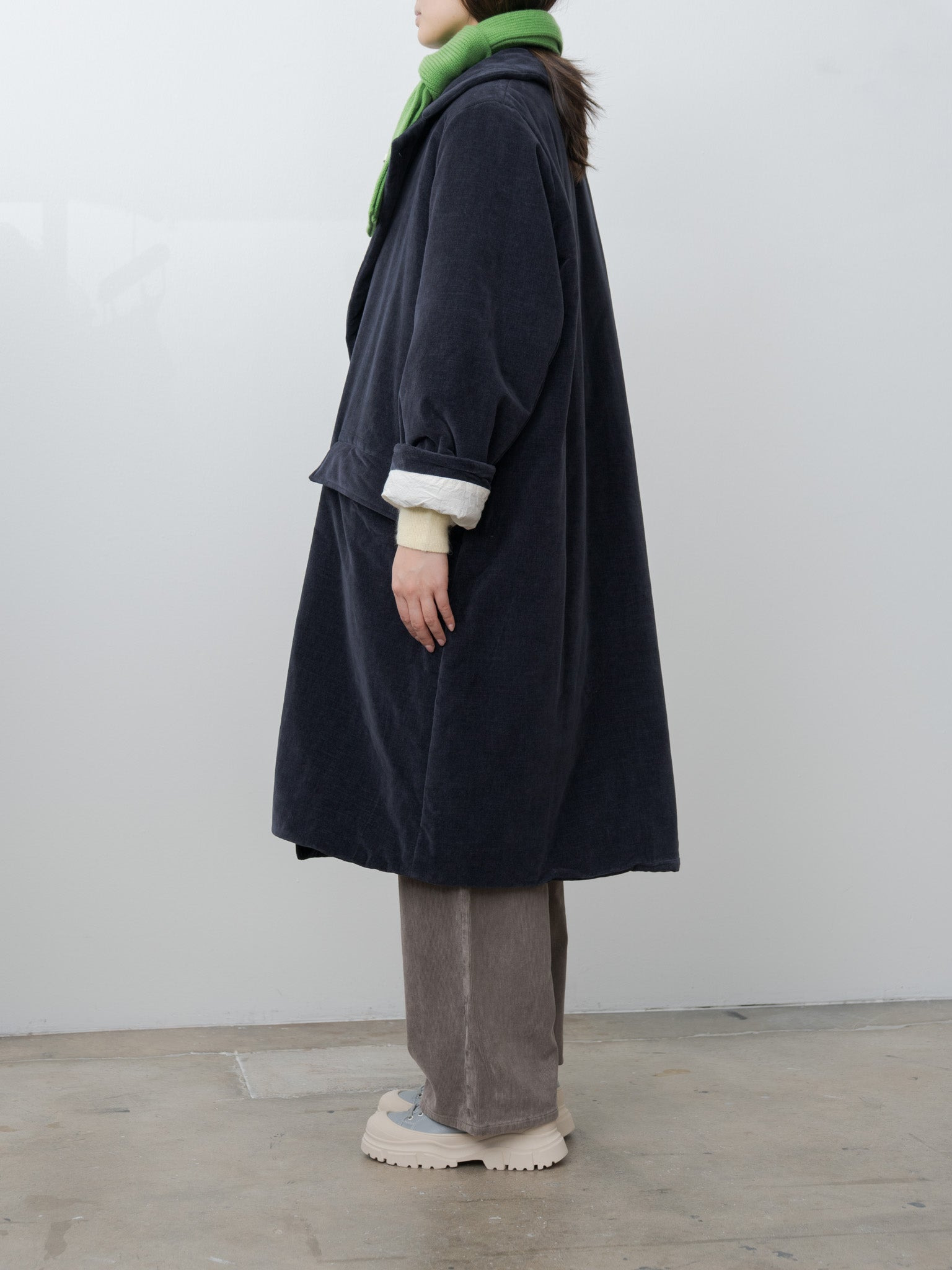 Milu Coat L VELVET - Navy - 4