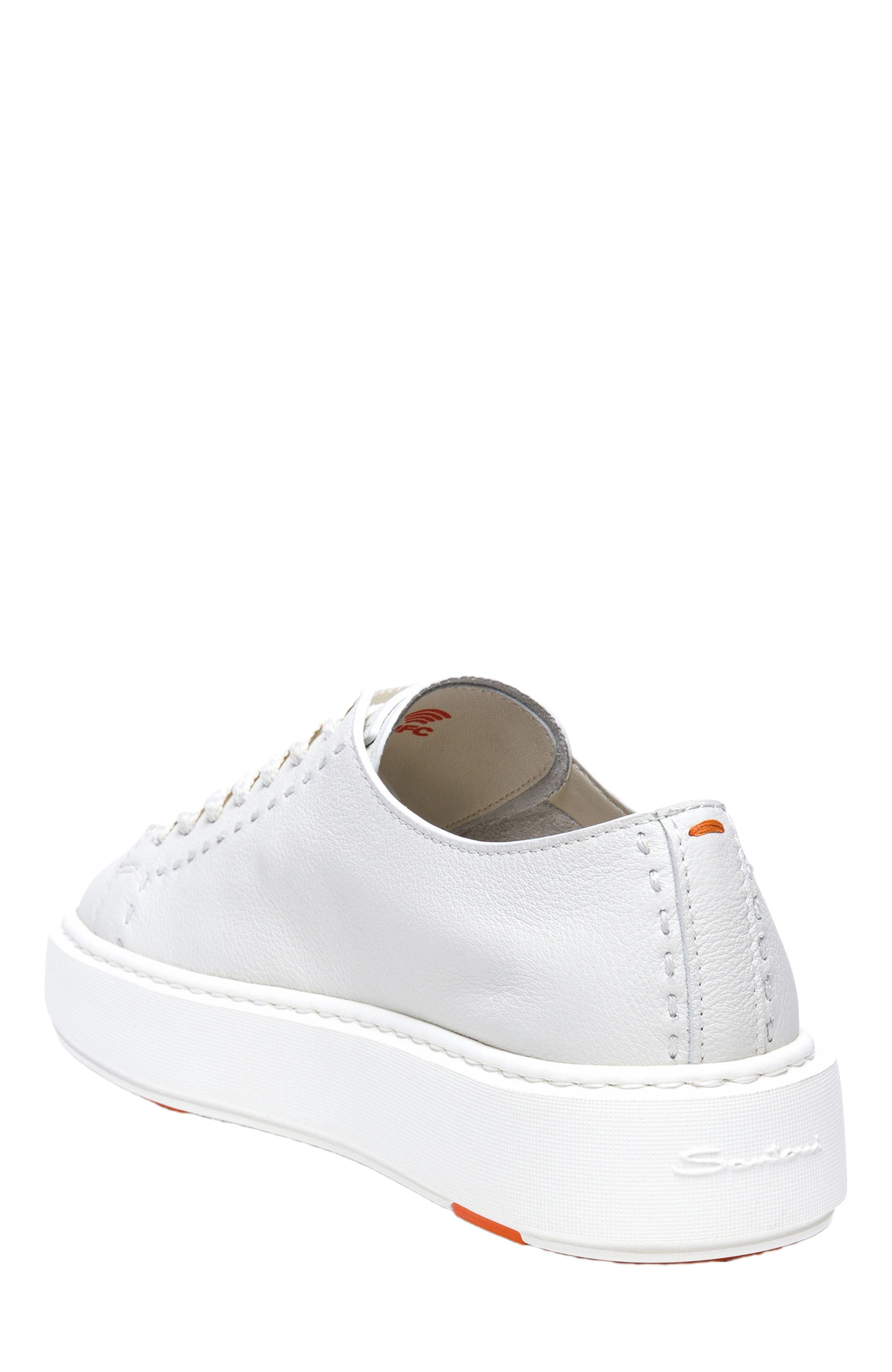 Santoni Women's white leather sneaker at Nordstrom - 4