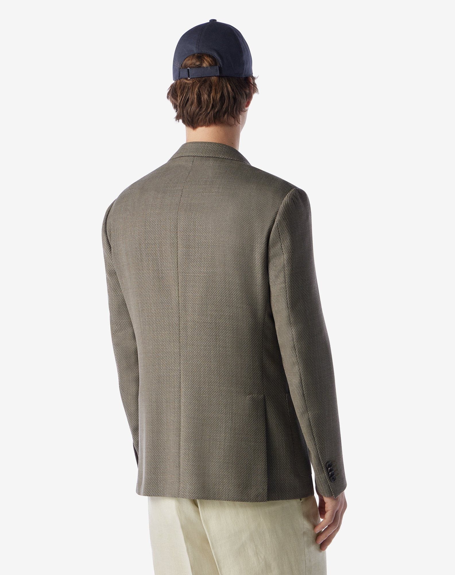 Olive green pure wool jacket - 3