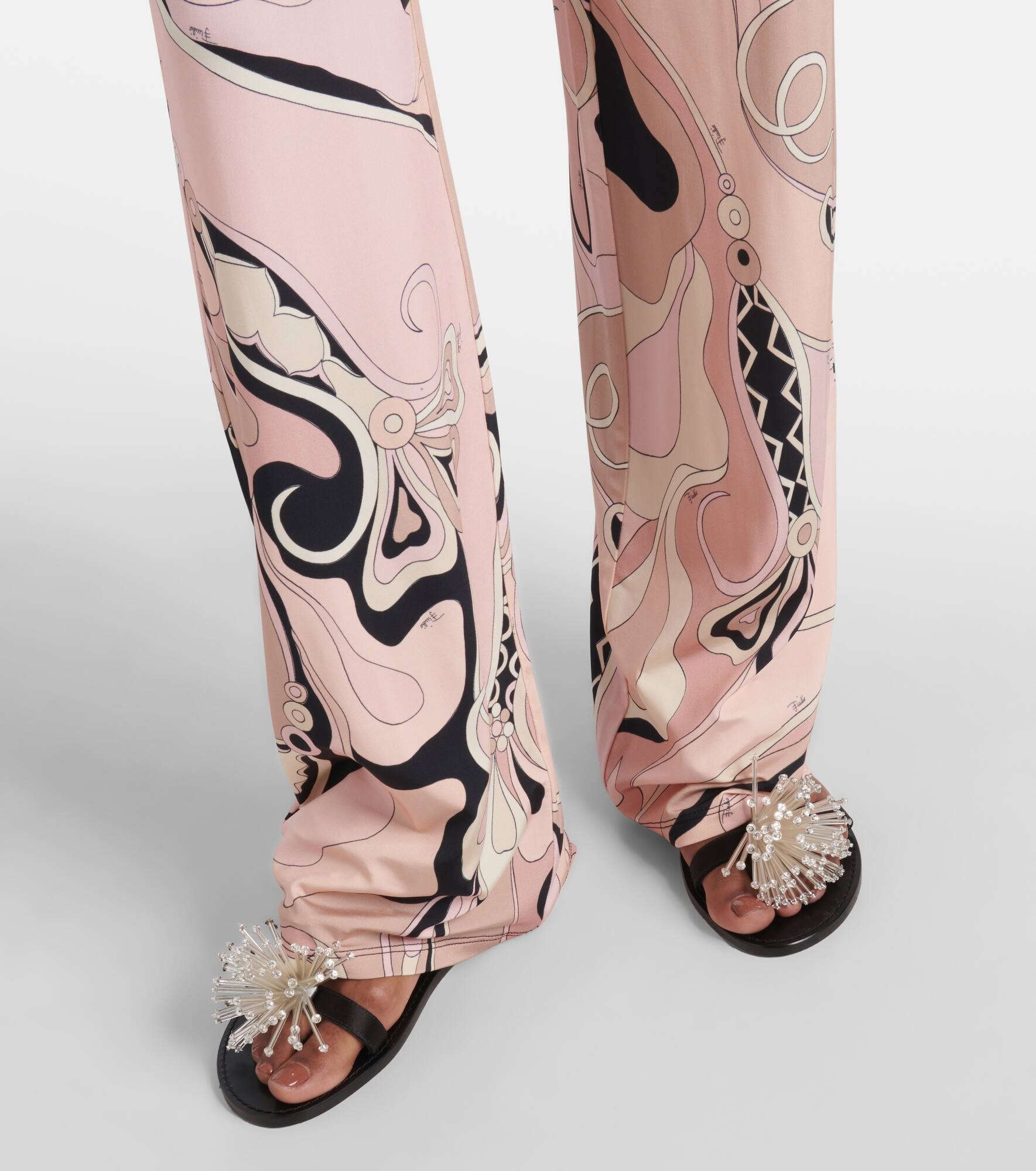 Orchidee jersey wide-leg pants - 5