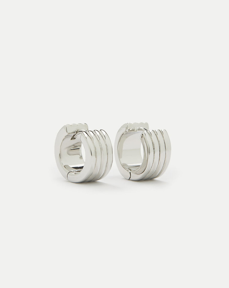 SILVER RIDGE HOOP EARRINGS 1