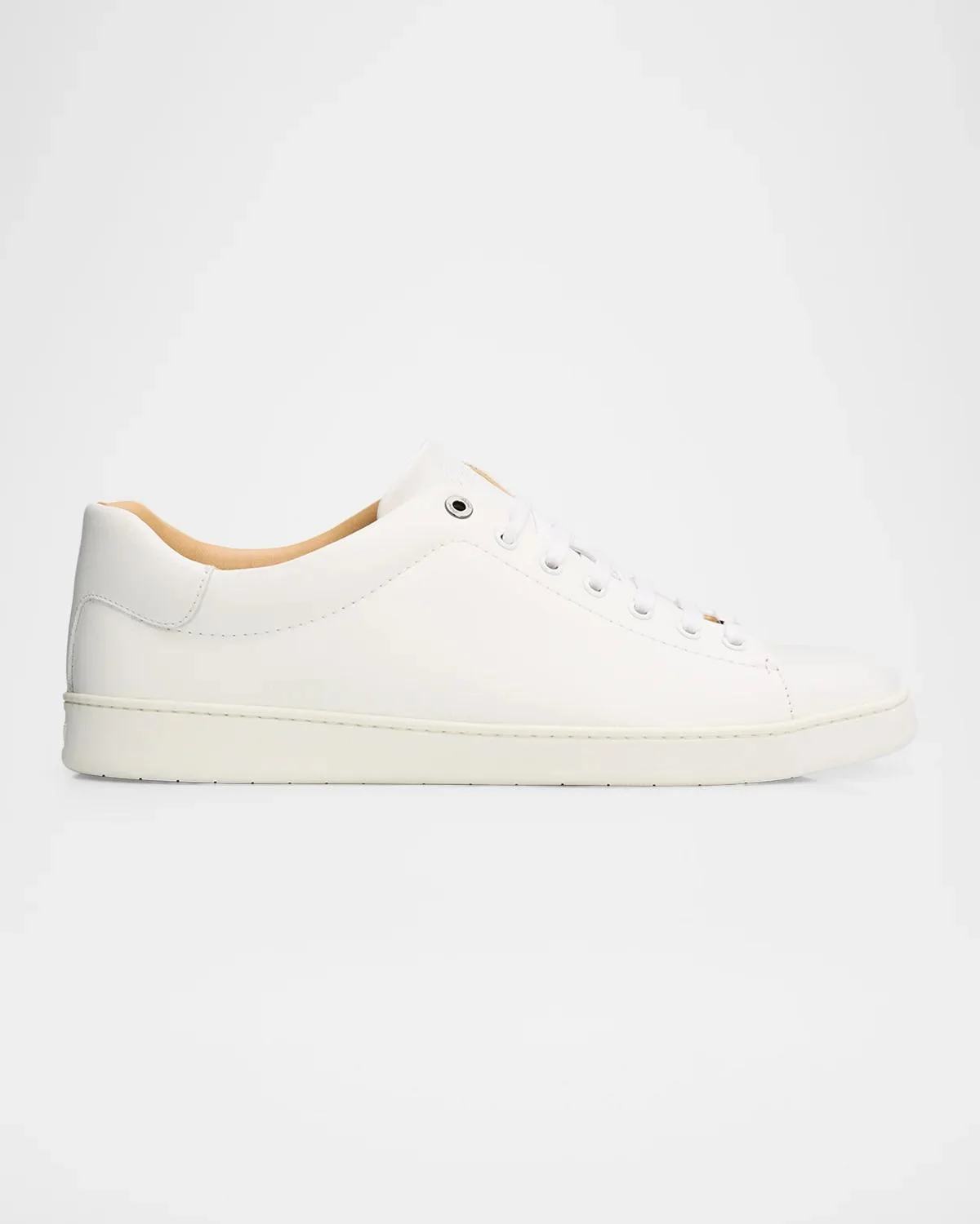 Men's Grained Leather Low-Top Sneakers - 1